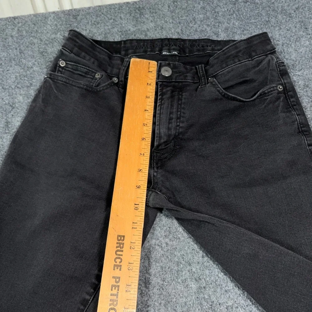 American Eagle‎ Slim Straight Jeans Mens 30x32 Next Level Flex Black Denim